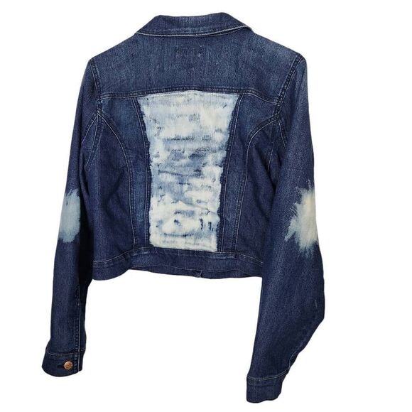 Lei Apple denim jacket Jr darkwash bleached Size XL - Picture 2 of 7